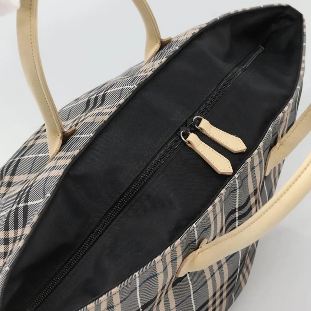 BURBERRY Blue Label Nova Check Tote Bag Nylon Gray Auth ti3408 - Picture 7 of 16